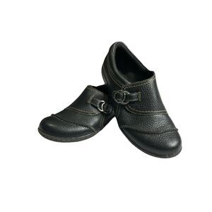 Clarks Loafer Moccasin Womens‎ Size 7.5 Brown Leather Slip-On Flat